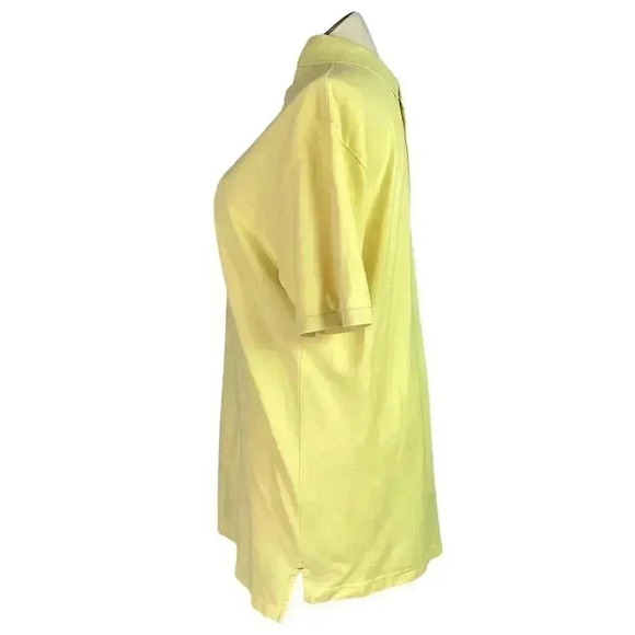 Tommy Hilfiger Mens XL Polo Mesh Shirt Short Sleeve Bottom-Up Cotton Yellow - Picture 3 of 8